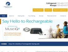 Tablet Screenshot of collingwoodhearing.com